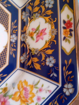 Japanese vintage octagonal porcelain plate like new