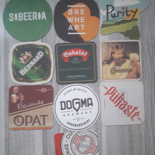 Beer Coasters used, set of 10 No 17