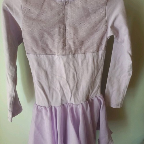 Lilac ballet leotard like new for 4 years cotton with snaps