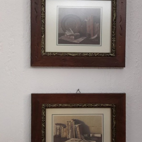 Vintage desk frames new, still life prints