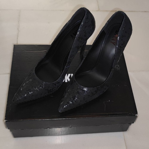 DKNY 12cm Black Leather Pumps New, Size 38
