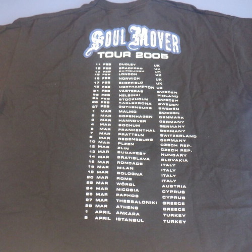 Authentic T-shirt Glenn Hughes (Deep Purple) tour 2005, size XL, black, in excellent condition