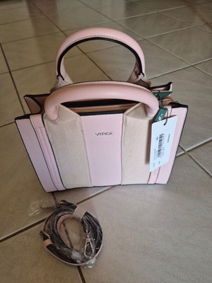 Verde pink handbag with zipper