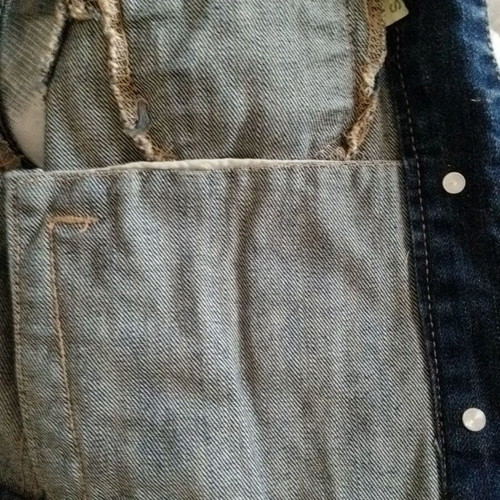 Pink Woman denim vest like new, blue, size XS