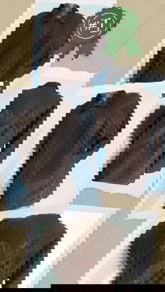 Φυσικό σουέτ / Vintage / Μαντό τύπου παρκά patchwork