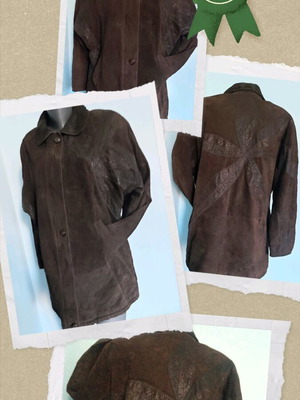 Natural suede / Vintage / Patchwork parka type coat