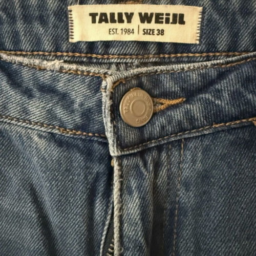 Tally Weijl blue jeans used with knee rips size M 38 10