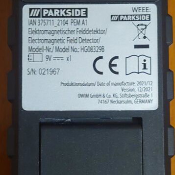 Parkside Electromagnetic Field Detector like new