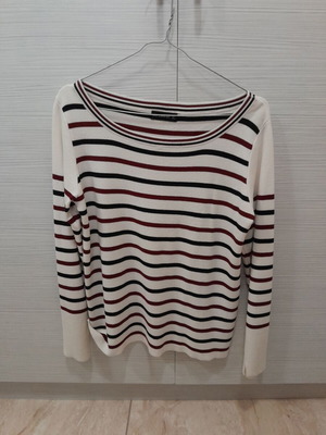 Zara striped blouse like new, size L, black and beige