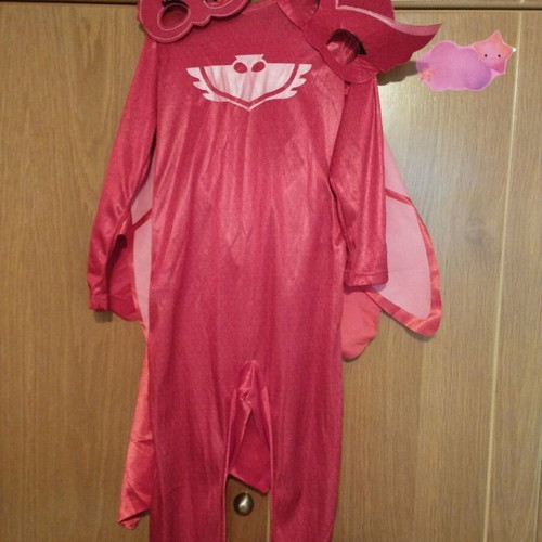 Owlet PJ Masks carnival costume used with cape and mask for age 5-6
