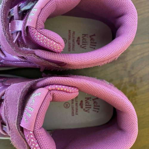 Lelli Kelly Girls Pink Metallic High Top Sneakers EU 35