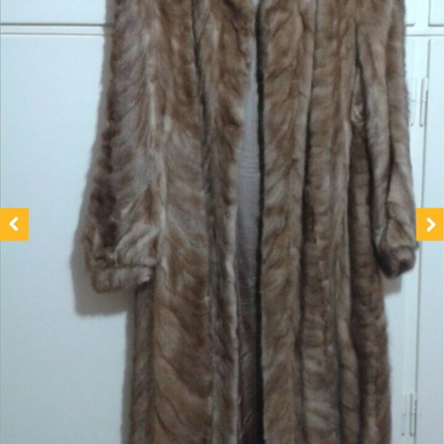 Mink coat like new brown, size L-XL