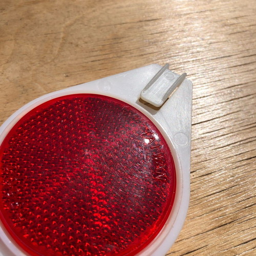 Pair of bicycle spoke reflectors red new