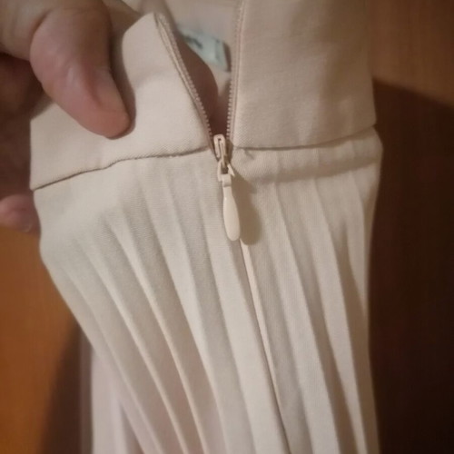 Stradivarius Pleated Skirt beige size S 36 used, boho casual