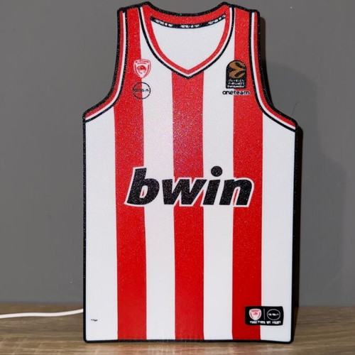 Decorative lamp basketball jersey style Olympiacos new