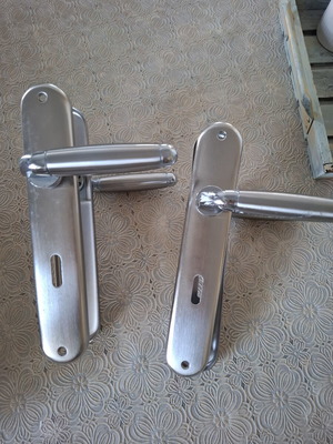 Aluminum door handles set of 3, 75 mm, new