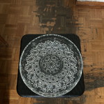 Glass nut serving dish like new