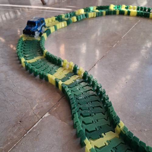 Battery-powered car track used
