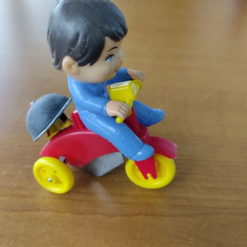 Boys Tricycle wind-up toy new, made in Greece 1980s