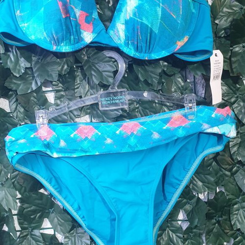 Women's swimsuit new, size M, multicolor turquoise
