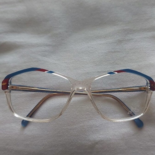 Vintage women's eyeglass frame blue and pink, like new