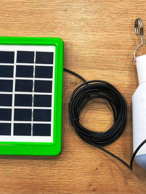 Solar panel set with LED lamp new