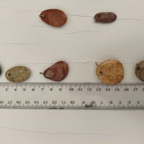 Pierced Pebbles for Jewelry Making, like new, set of 12