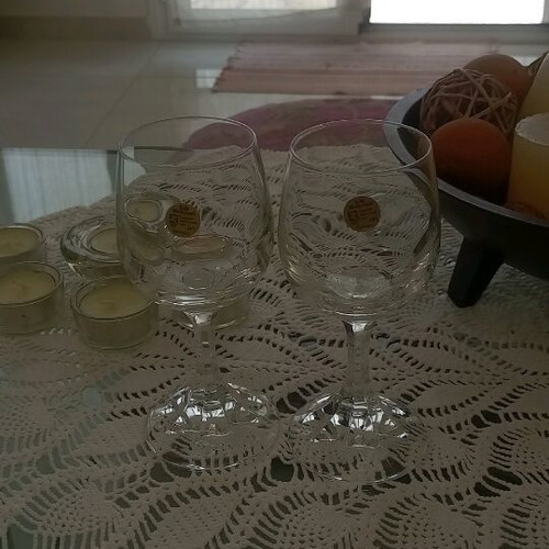 Echt Bleikristall Germany crystal wine glasses new, set of 2