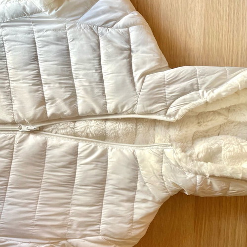 White double-face jacket like new, reversible