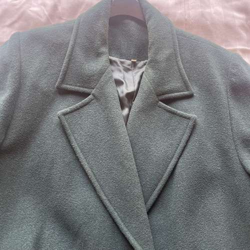 Vintage Wool Maxi Overcoat Emerald Green Large Oversized, like new