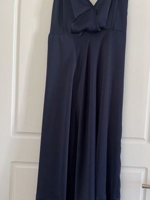 Nadia Rapti dress like new, dark blue with slit and open back