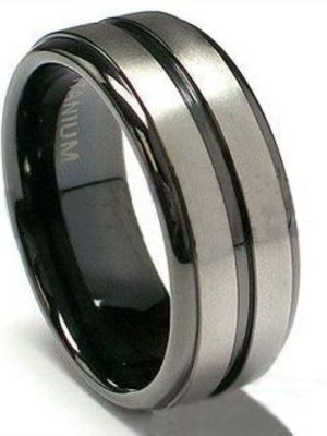 Pair of stainless steel rings new, male and female