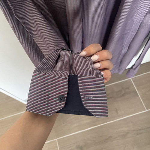 Berto Lucci men's dress shirt used, purple, XXL