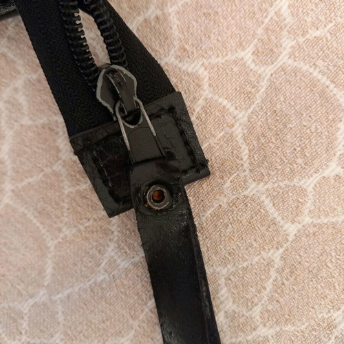 Black croco pattern wrist bag like new