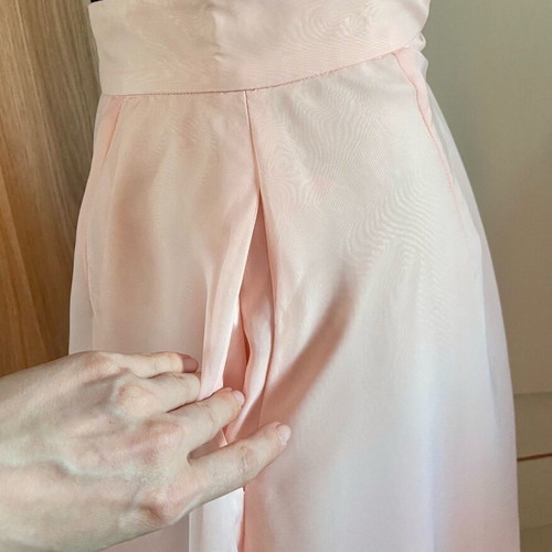 Ethereal salmon pale asymmetrical party skirt like new, size XXS