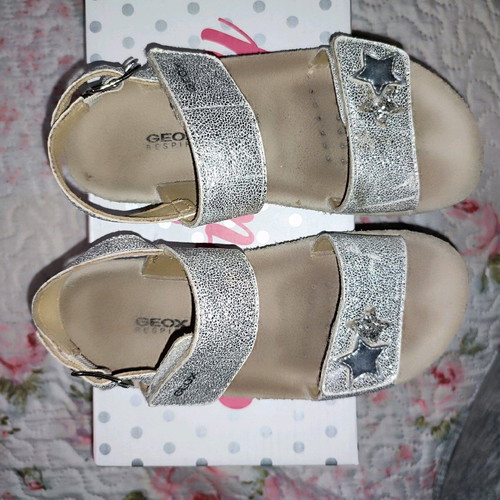 Silver Geox sandals size 30 like new