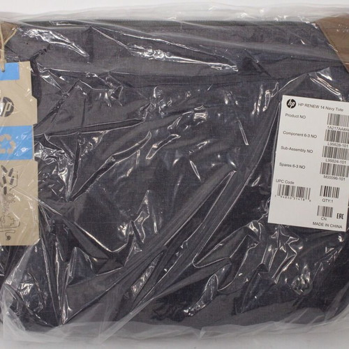 HP Renew 14 Navy Tote new, beige and brown