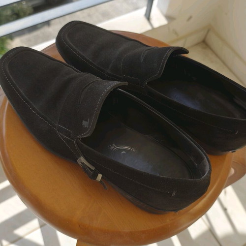 Tod's shoes used men's brown loafers