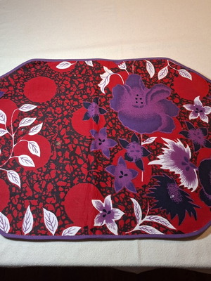 Ethnic set of 6 placemats made of Kitenge fabric new