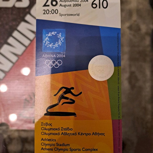 Olympic Games 2004 collectible tickets like new, pack of 2
