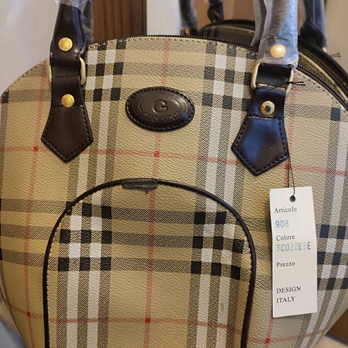 Women's handbag Italian design new, beige and brown