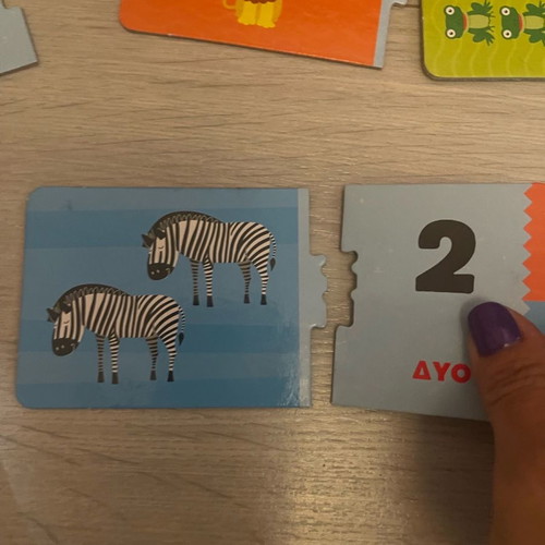 Educational number card game used
