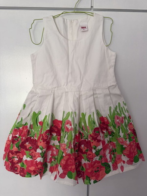 Trax dress with bolero, like new, cotton, white and pink, age 6