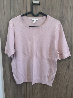 H&M Blouses Medium with 3/4 Sleeve Like New, White and Pink