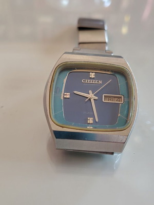 Citizen vintage mechanical wristwatch, 1970s blue dial