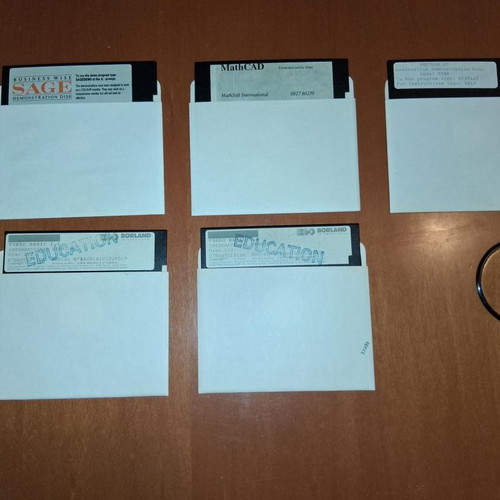 5.25-inch floppy disks used, pack of 5
