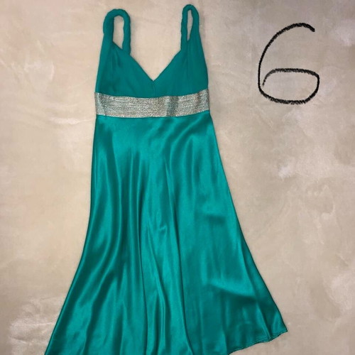 Konstantinos emerald dress like new with gold belt, size 46