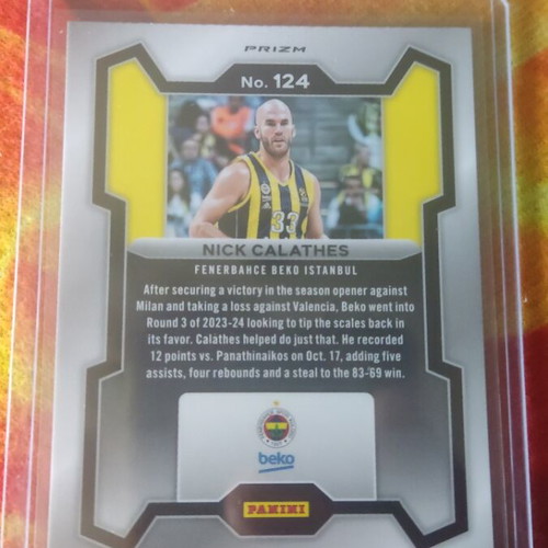 2023-24 Prizm Euroleague Nick Calathes silver card like new