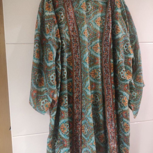 Boho set kimono and palazzo pants new, multicolor green