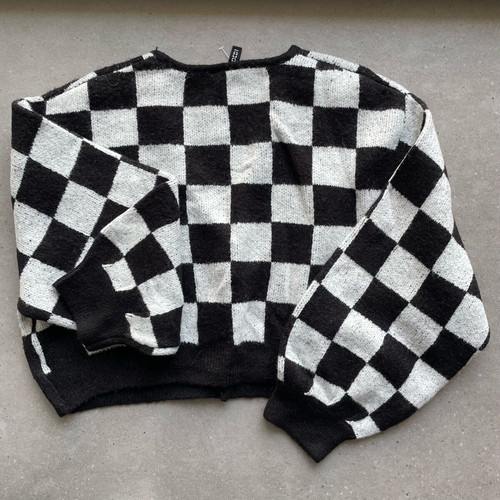 Divited H&M women's cardigan new, black and white, size M